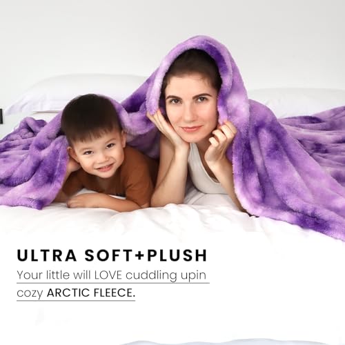 obinsm Soft Purple Fleece Blanket, Plush Soft Cozy Microfiber Throw for Couch, Sofa, Bed, Lightweight Warm Comfort Cover, Elegant Home Room Decor, Birthday for Women Mom Sister Friend - Image 3