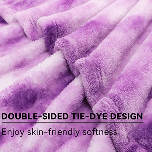 obinsm Soft Purple Fleece Blanket, Plush Soft Cozy Microfiber Throw for Couch, Sofa, Bed, Lightweight Warm Comfort Cover, Elegant Home Room Decor, Birthday for Women Mom Sister Friend - Image 5