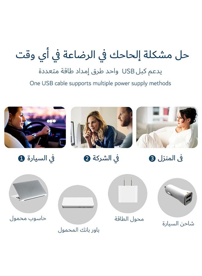 مضخة حليب كهربائية مزدوجة منخفضة الضوضاء - لون أصفر