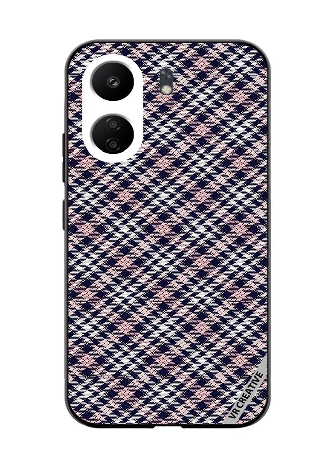 VR CREATIVE Protective Case Cover For Xiaomi Redmi 13C Checkered Design Multicolour - Image 1