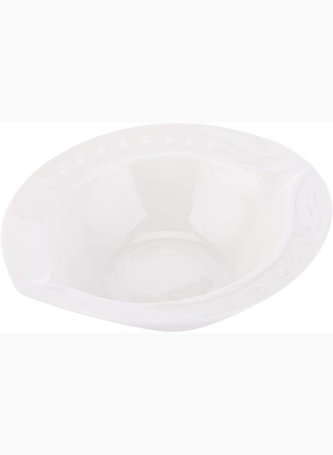 AKDC 3 Tier Fruit Bowl Set- Designer 3 Tier Fruit Bowl Set From Vogati- Classic Kitchenware Serving Set L(22Cm)Xw(22Cm)Xh(25Cm)/L(20Cm)Xw(18Cm)Xh(5Cm) White Brown  - Image 2