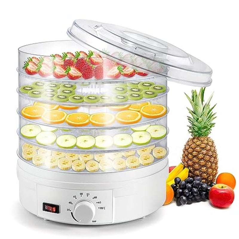 Food Dryer for Jerky Fruit Meat Veggies Dog Treats Herbs Yogurt: BPA-Free Stackable Tray Dehydrator Machine with 70 Heat Drying Temperature Control Powerful Drying Capacity - Image 1