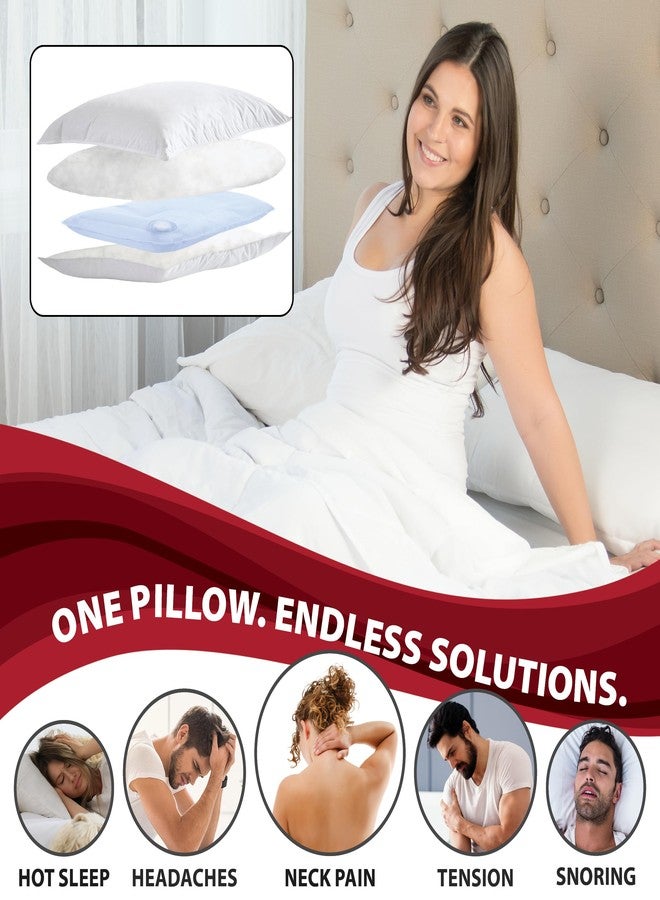 Core Products Tri-Core Water Pillow, Adjustable Cervical Support, Recessed Center, Easy Fill Spout - Image 2