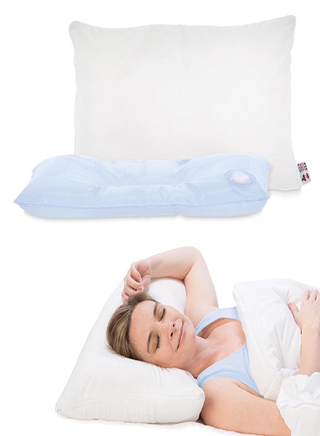 Core Products Tri-Core Water Pillow, Adjustable Cervical Support, Recessed Center, Easy Fill Spout - Image 1