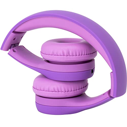 Snug Play+ Kids Headphones – Volume Limited 93dB for Safe Listening – Foldable, Durable Headphones for Toddlers, Boys & Girls – Tangle-Free Cord – Ideal for Travel, School, Tablets - Purple - Image 3