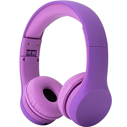 Snug Play+ Kids Headphones – Volume Limited 93dB for Safe Listening – Foldable, Durable Headphones for Toddlers, Boys & Girls – Tangle-Free Cord – Ideal for Travel, School, Tablets - Purple - Image 1