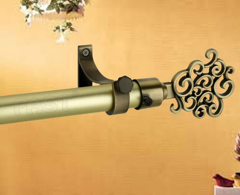 FAST CB30 Curtain Finial/Curtain Rod Finial/Curtain Accessories/Curtain Rod End Cap Pack of 2pcs (Brass,Gold,Yellow) - Image 3