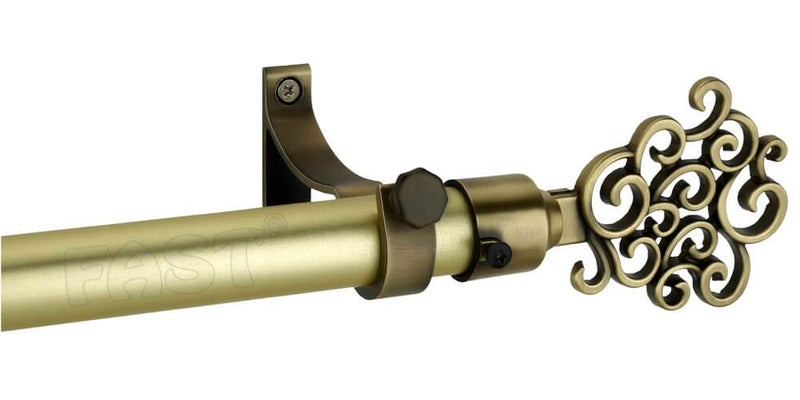 FAST CB30 Curtain Finial/Curtain Rod Finial/Curtain Accessories/Curtain Rod End Cap Pack of 2pcs (Brass,Gold,Yellow) - Image 4