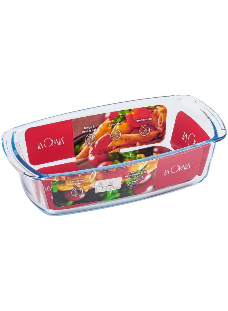 Laopala Serving Bowl Oven & Microwave Safe (1.8L) Bowl Borosilicate Glass Clear & Borosil Glass Baking Dish Rectangular - Image 5