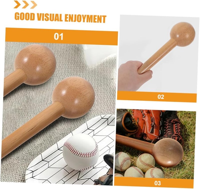 Sosoport 2Pcs Durable Wooden Baseball Softball Glove Shaping Mallet Tool for Catchers Mitt - Image 5