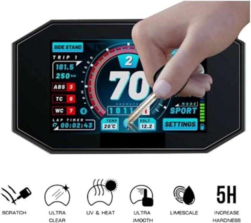 DEMULAX Motorcycle Dashboard Screen Protector - Image 2