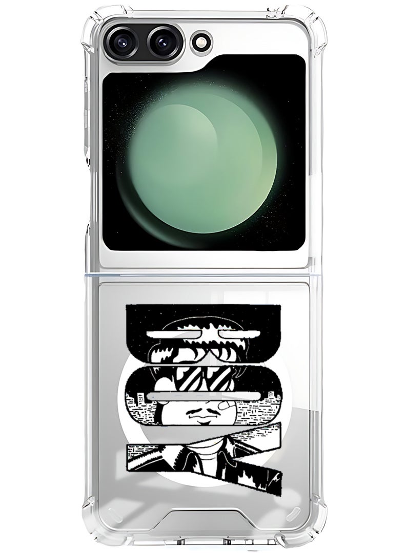 Theodor Magnetic Case for Samsung Galaxy Z Flip 5 Compatible with MagSafe Wireless Charging, Shockproof Phone Bumper Cover Boy - Image 1