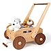 Woodtoe Wooden Baby Walker Adjustable Speed Baby Push Walker Montessori Push Toys for Babies Learning to Walk Educational Walking Toys Gift for Toddler Boys Girls 1 2 3 Years Old - Image 2