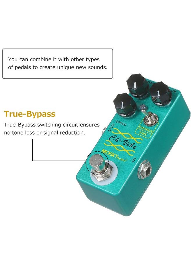 MOSKYaudio Chorus/Vibe Effect Pedal Guitar Effects Pedal Single Mini Effect Pedal