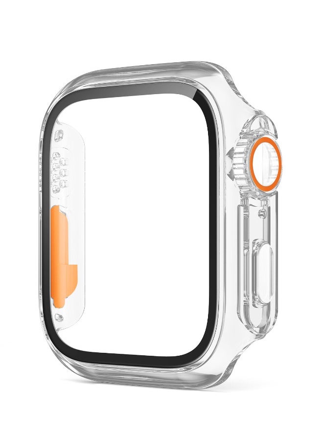 Generic - Apple Watch Series 7/8/9 45mm Case with Tempered Glass Screen Protector, Unique Design Hard PC Waterproof Cover, Rugged Bumper Full Coverage Accessories for iWatch 7/8/9 45mm（Clear) - Image 1