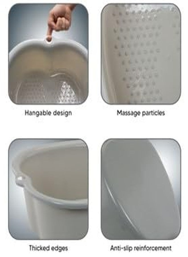 ZENVY Foot Bath Tub and Silicone Foot Scrubber Massage Mat Set for Soothing at-Home Relaxation (Foot Bath & Scrubber Mat) - Image 4