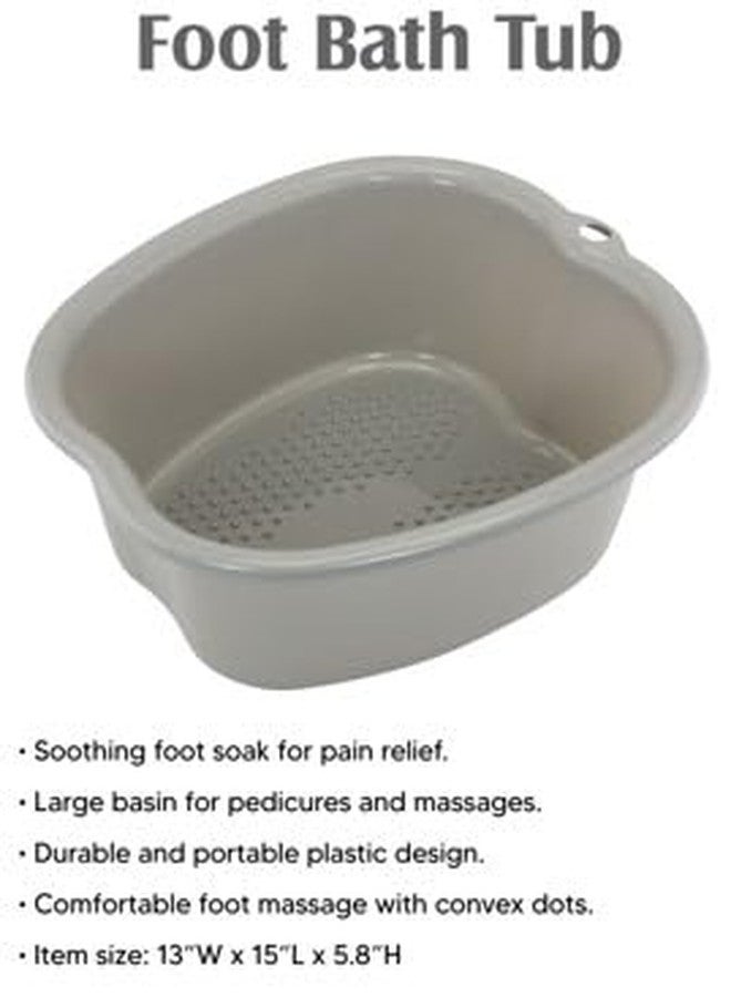 ZENVY Foot Bath Tub and Silicone Foot Scrubber Massage Mat Set for Soothing at-Home Relaxation (Foot Bath & Scrubber Mat) - Image 3