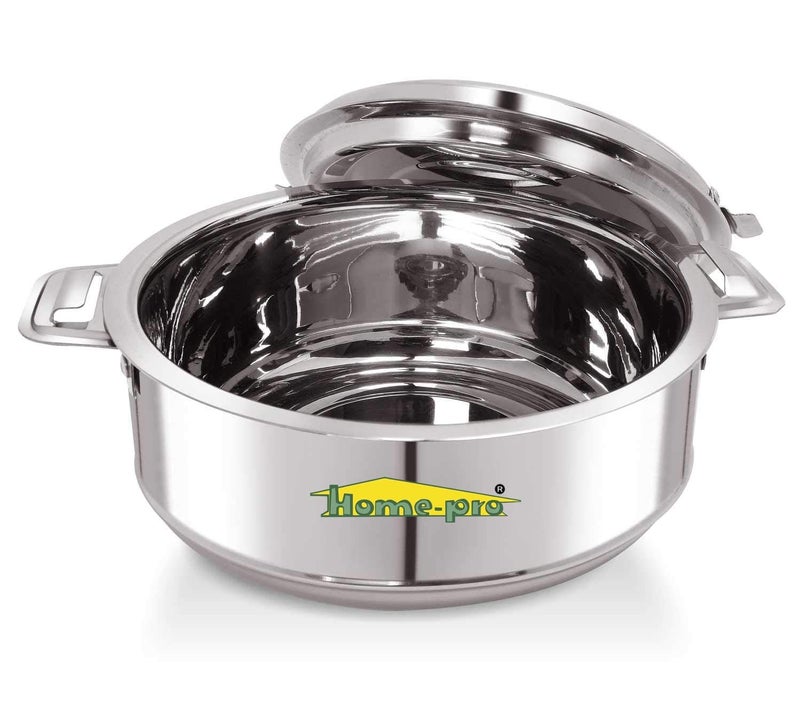 Home Pro Home-pro High Grade Stainless Steel Classy Casserole & Serving Bowl |Hotpot| Double Wall Insulated | hot and Cold | Keeps Food Fresh | Food Safe (10000ML)  - Image 1