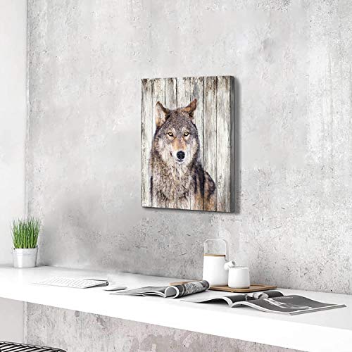 Hardy Gallery Gray Wolf Wall Art Print: Wild Animal Artwork Painting Picture on Canvas for Living Room Decor (24'' x 18'') - Image 5