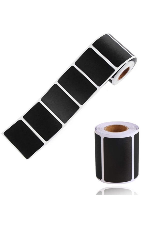 Mimeile Chalkboard Sticker Label Black Rectangle Coding Roll Labels 300 Pcs Removable Write-On Reusable Waterproof For Kitchen Containers Jar Storage Bins Office Craft - Image 1