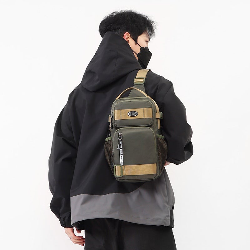Men'S Chest Bag, Large Capacity, Casual Travel Chest Bag, Simple And Versatile Shoulder Bag, Fashionable Sports Cross-Body Backpack, Trendy - Image 4