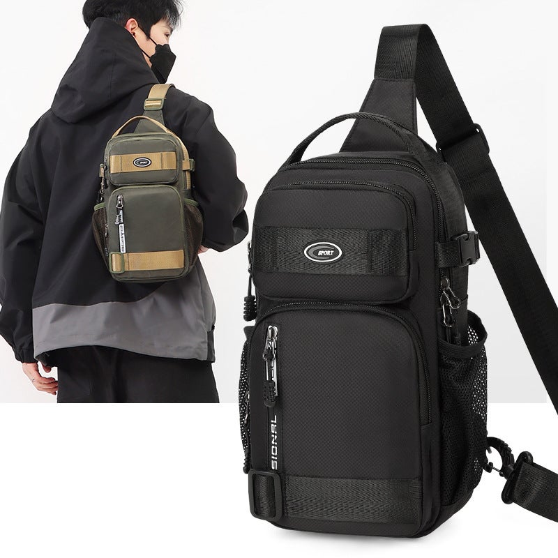 Men'S Chest Bag, Large Capacity, Casual Travel Chest Bag, Simple And Versatile Shoulder Bag, Fashionable Sports Cross-Body Backpack, Trendy - Image 2