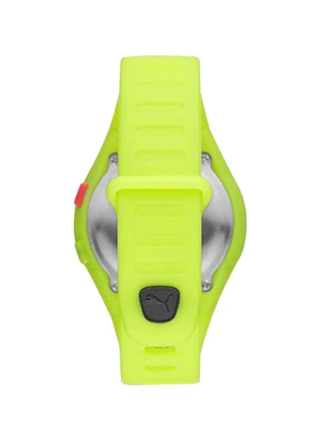 PUMA Faster Silicone Strap Digital Wrist Watch for Men PU P5030-42mm-Green