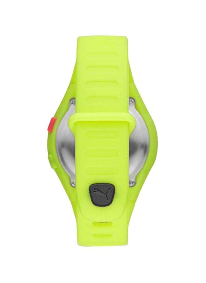 PUMA Faster Silicone Strap Digital Wrist Watch for Men PU P5030-42mm-Green  - Image 2