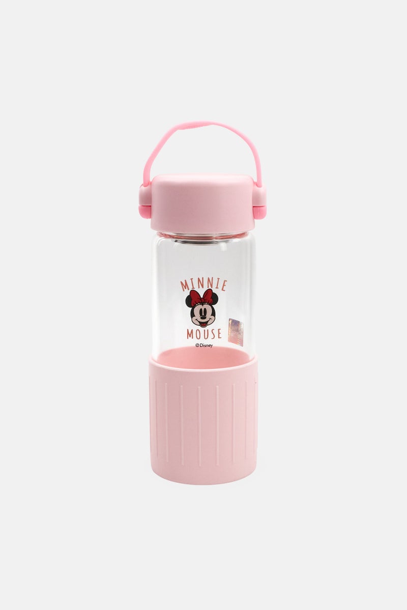 Disney Minnie Mouse Water Bottle 430 ml, Pink - Image 1