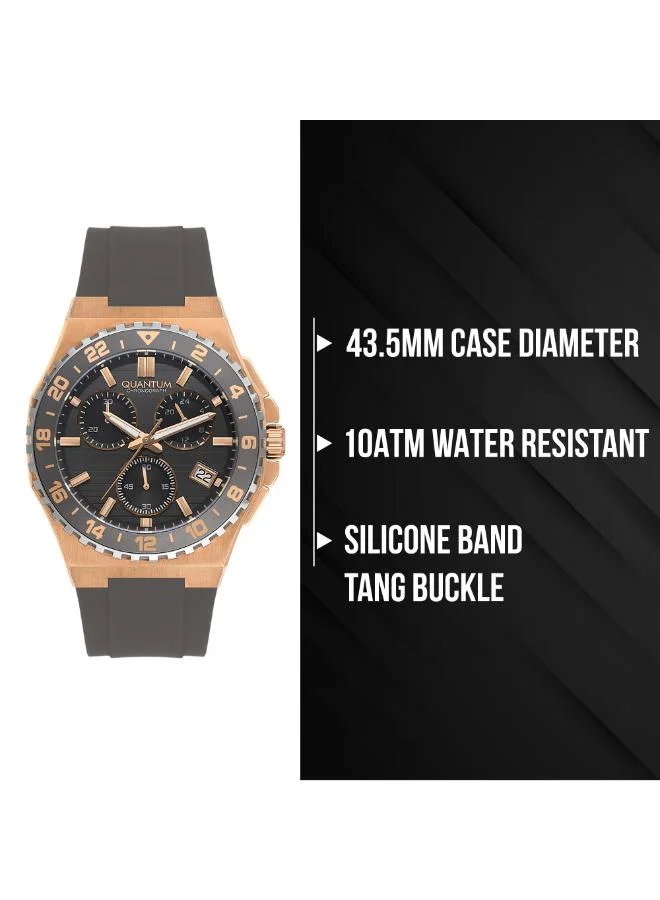 Quantum Men's Silicone Chronograph Watch PWG1147.866 - 43.5 mm