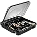 Zilpoo Zilpoo Flatware Plastic Tray with Hinged Lid, Kitchen Cutlery and Utensil Holder Organizer, 5 Compartment Silverware  - Image 2