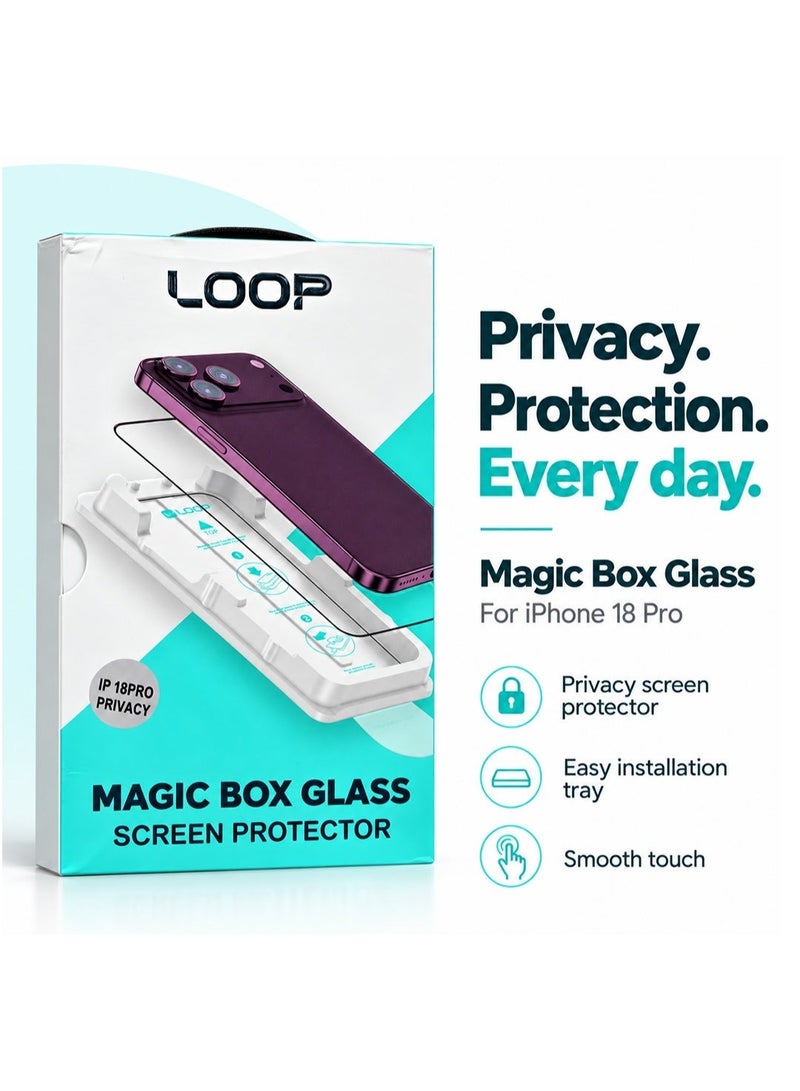 LOOP 360° Privacy Tempered Glass Screen Protector for IPhone 18 Pro - Image 3