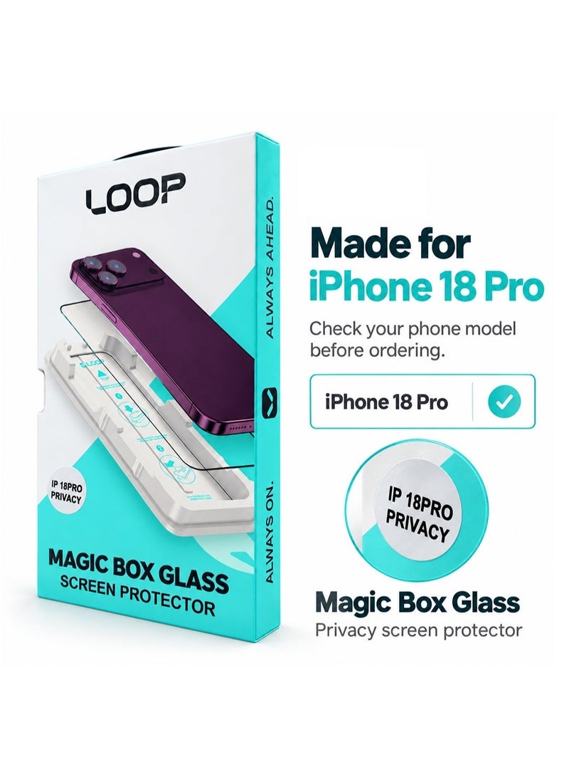 LOOP 360° Privacy Tempered Glass Screen Protector for IPhone 18 Pro - Image 2
