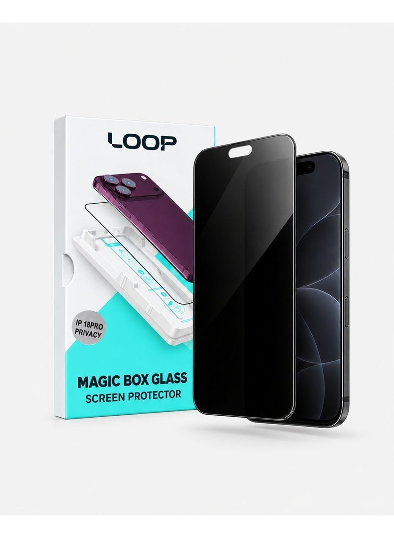 LOOP 360° Privacy Tempered Glass Screen Protector for IPhone 18 Pro - Image 1