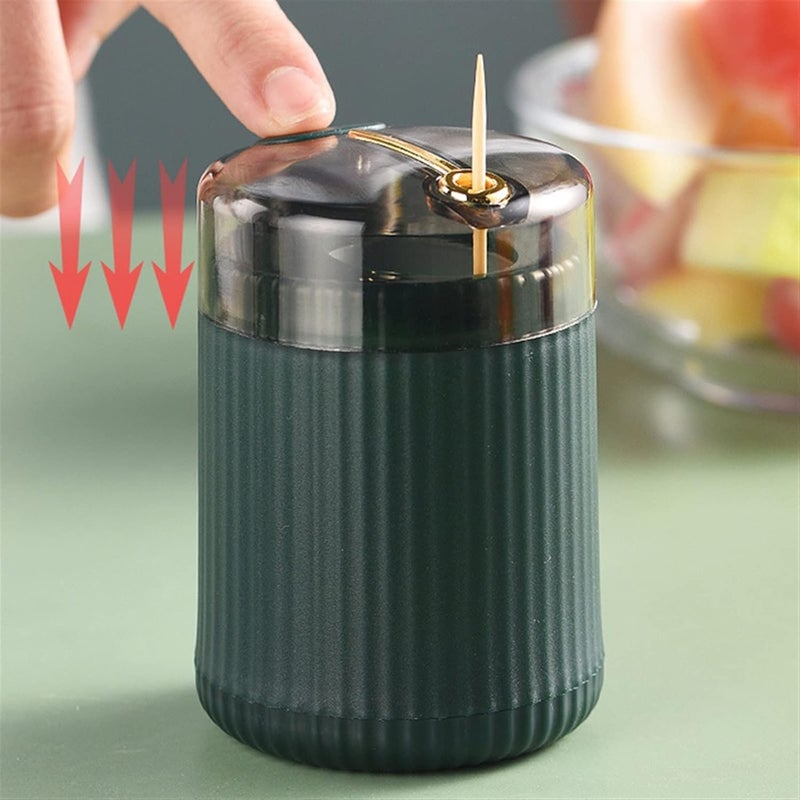 Toothpick Holders Automatic Pressing Toothpick Cartridge Portable Jar Box - Image 2