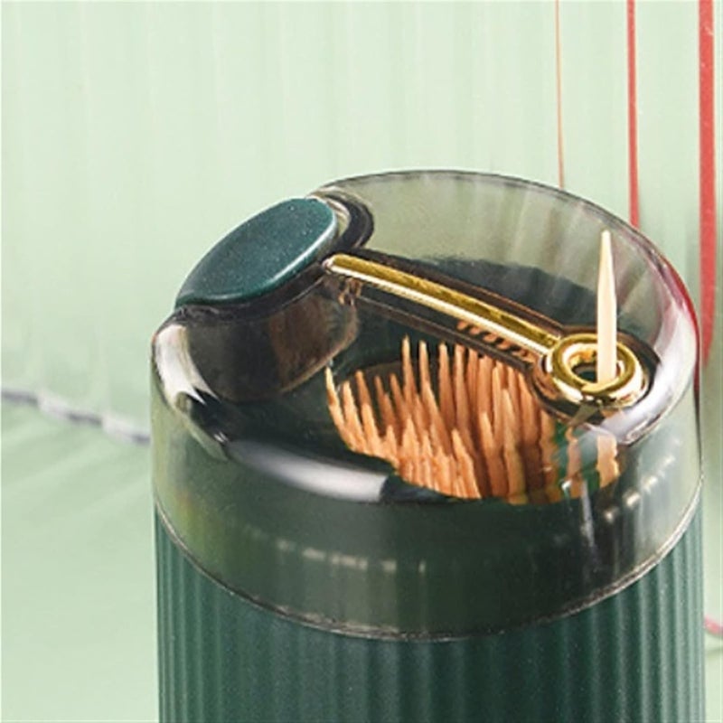 Toothpick Holders Automatic Pressing Toothpick Cartridge Portable Jar Box - Image 3