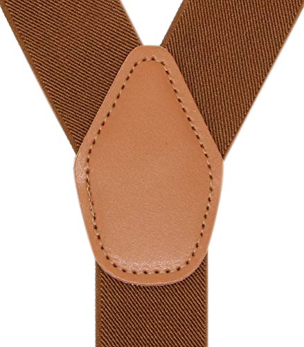 Timiot Men’s Y-Back 4 Metal Clip Elastic Wide Suspenders Perfect For Both Casual&Formal (Coffe) - Image 2