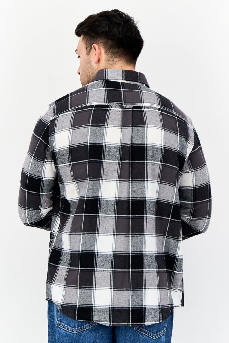 Chaps قمصان رجالية عادية مقاس عادي بأكمام طويلة مزخرفة، متعددة الألوان - Image 4