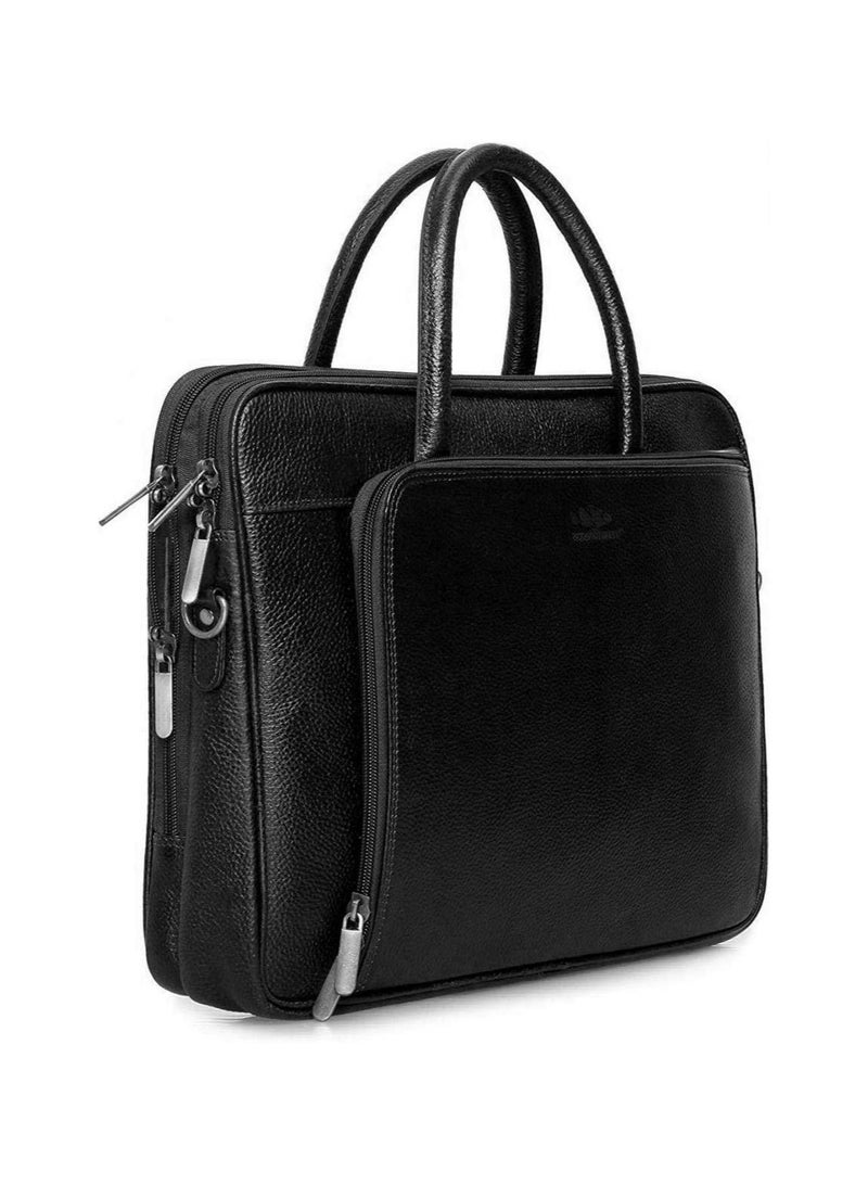 GENESIS Men Business Travel Briefcase Leather Handmade Messenger Bags Laptop Bag  - Image 1