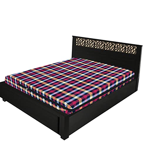 Wings Star Cotton Mattress Cover King Size Bed - 78x72x6 Inches | Mattress Covers/Protector with Zipper Chain | Mattress Protector Cover | King Mattress Cover, Maroon - Image 4