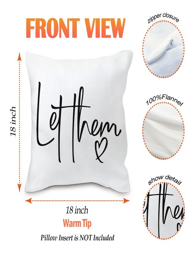 Nvotell Inspirational Quotes Let Them Pillow Covers 18x18 - Mental Health Throw Pillow Covers, Motivational Positive Pillow Case for Home Dorm Sofa Bed Decor - Image 5