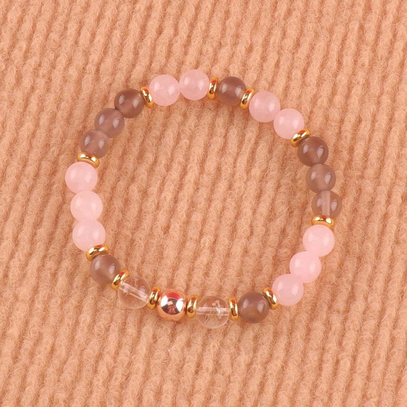 KSQS Healing Stone Bead Bracelet for Women, Natural Gemstones Balance Protection Bracelet, Spiritual Crystal Beads Bracelet Anxiety Relief with Meaning Card(#13) - Image 4