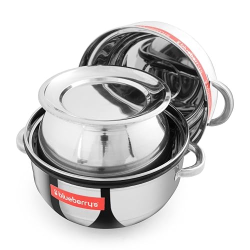 Blueberry's Thermal Rice Cooker, 1.5 Kilogram Double Layer Stainless Steel Thermal Cooker Choodarapetty with Stainless Steel Pot & Rubber Gaske - Image 5