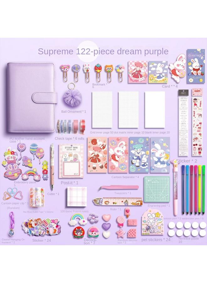 Bluejw Hand Account Net Red Square Book Suit Girl Cute High Color Value Blank Girl Heart Hand Account Book Loose Leaf Detachable - Image 4