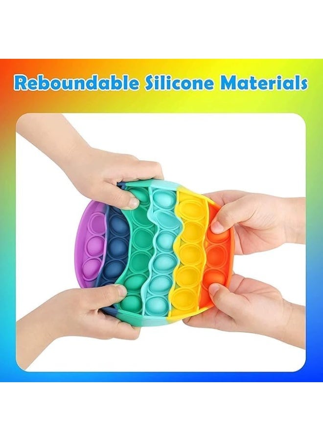 Spaceshoop Push Pop Bubble Fidget Sensory Toys Pack Stress Reliever Toys Squeeze Sensory Toy for Kids with ADD, ADHD or Autism (Round) - Image 2