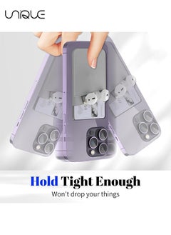 Unique 3Pcs Phone Wallet, Phone Card Holder for Back of Phone Case, Dual Pocket Phone Wallet Stick On Compatible for iPhone, Samsung and Most of Cell Phone (Black, White, Grey)  - Image 4