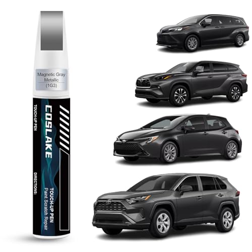COSLAKE Car Touch Up Paint(Magnetic Gray Metallic(1G3)) for Toyota, Car Paint Scratch Repair Kit, Quick & Easy Solution to Repair, 2 in 1 Scratch Remover Pen with Color-Matched - Image 1