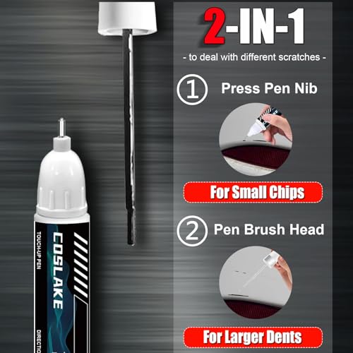 COSLAKE Car Touch Up Paint(Magnetic Gray Metallic(1G3)) for Toyota, Car Paint Scratch Repair Kit, Quick & Easy Solution to Repair, 2 in 1 Scratch Remover Pen with Color-Matched - Image 3