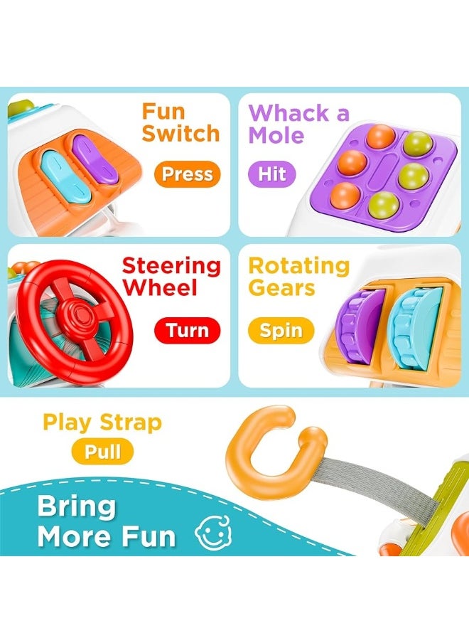 iLearn iPlay, iLearn Baby Busy Board Cube, Montessori Sensory Toys for Toddler 1-3, Infant Carseat Plane Travel Toy, Educational Learning Activities, Baby Birthday Gift 6 9 12 18 Months 1 2 Year Old Boy Girl  - Image 4