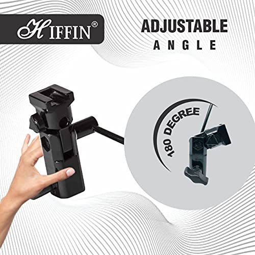HIFFIN S1 Umbrella Bracket Heavy Duty Flash Light Stand Umbrella Holder B Bracket Speedlite Holder (CNC Aluminium) in Black Color - Image 5